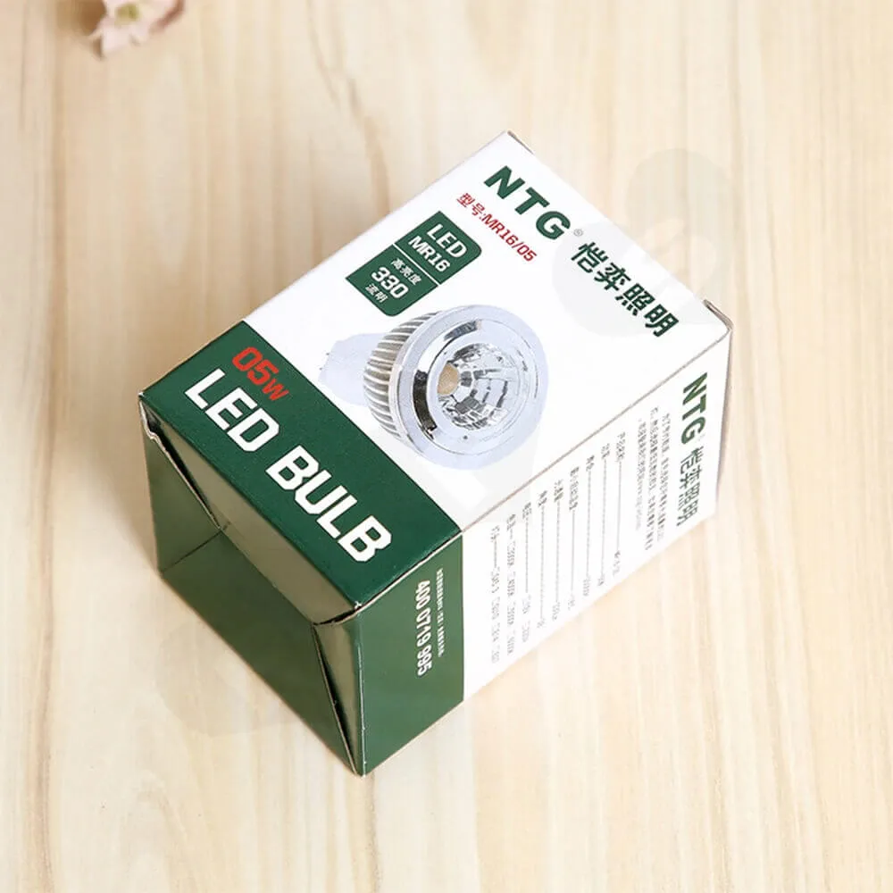 Custom Retail Box For LED Bulbs Side View Two
