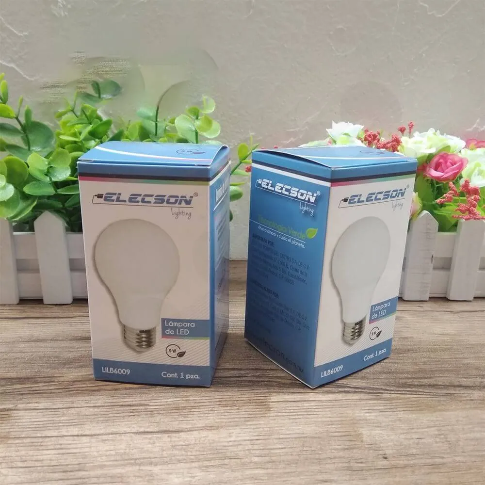 Customized Folding Carton For LED Bulb Side View Four