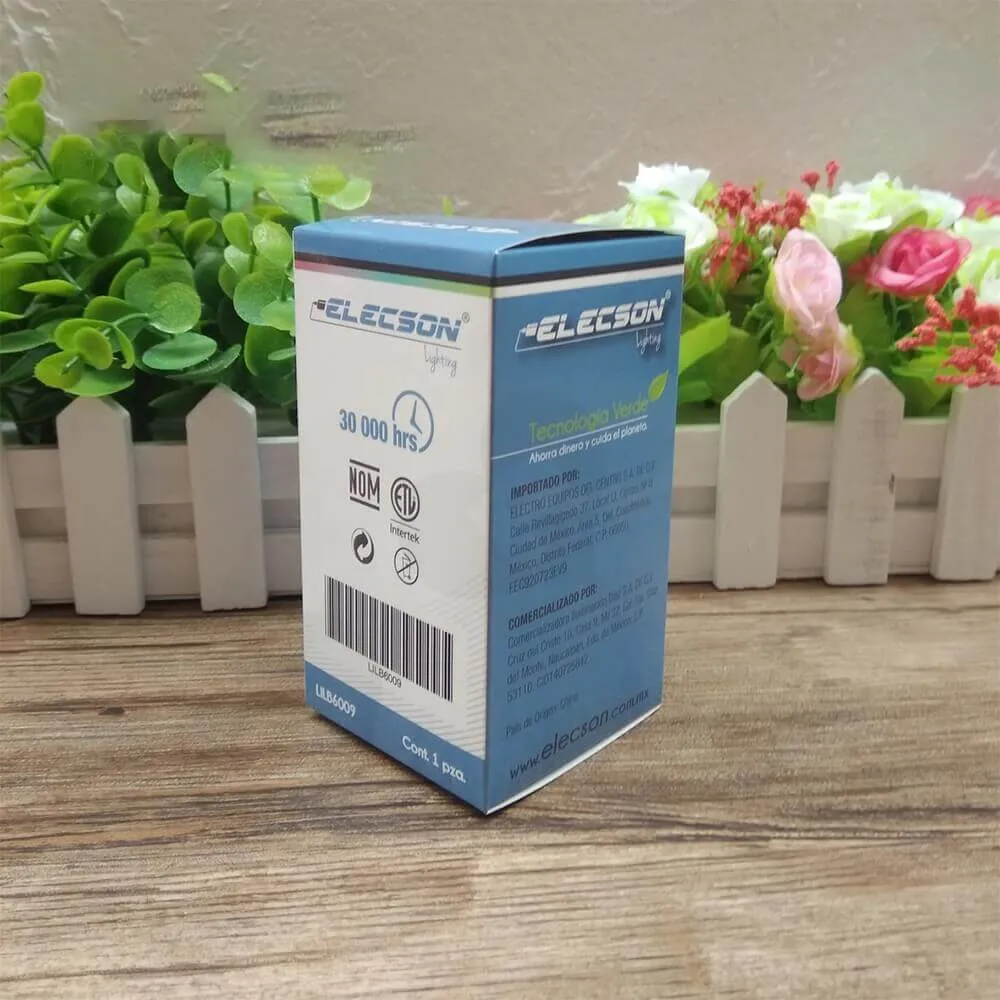 Customized Folding Carton For LED Bulb Side View Two