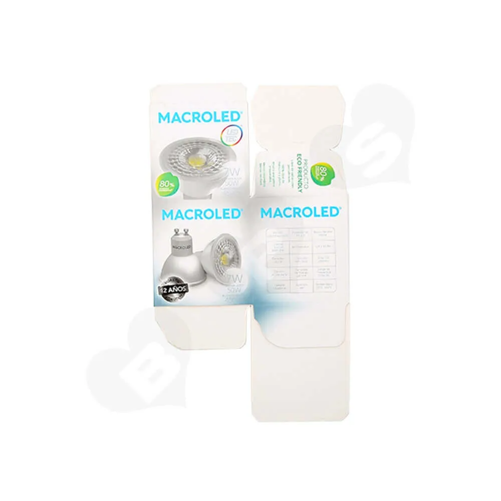 ECO Friendly LED Light Packaging Box Side View Two