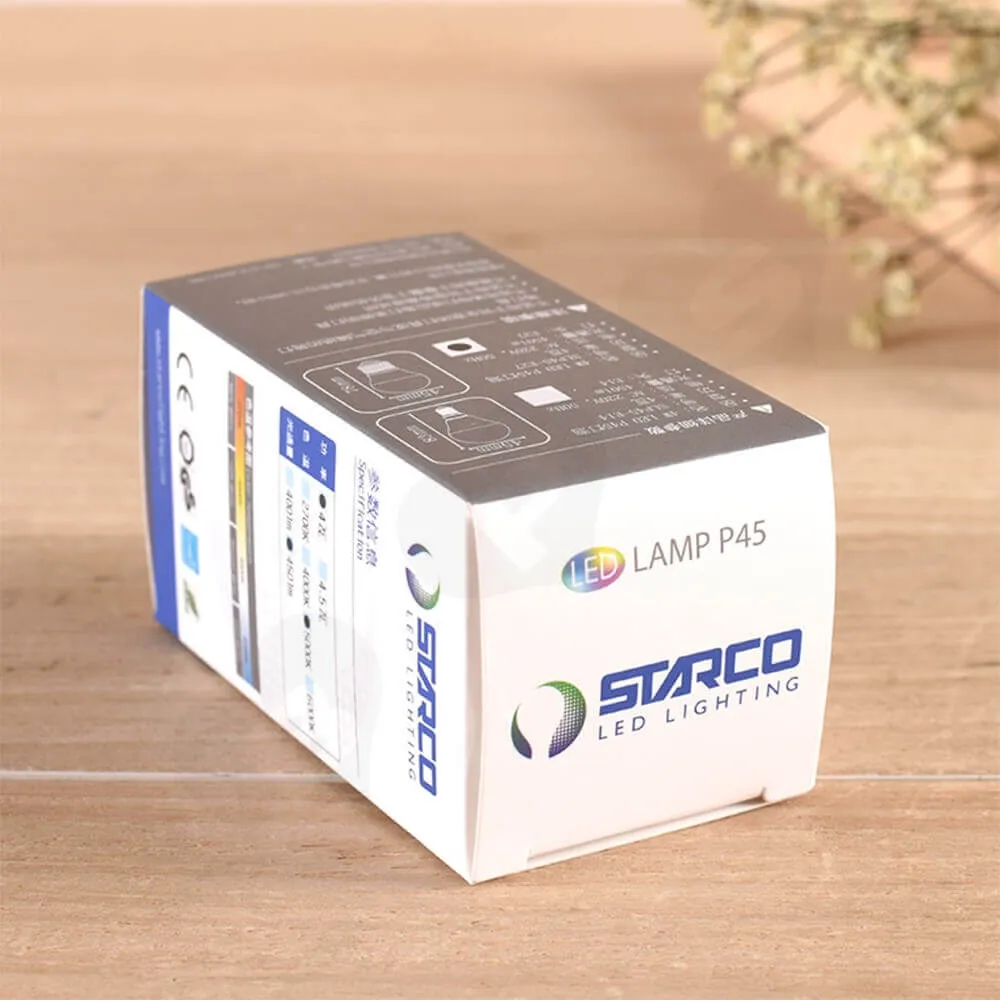 Energy ECO LED Lighting Bulb Packaging Box Side View Three