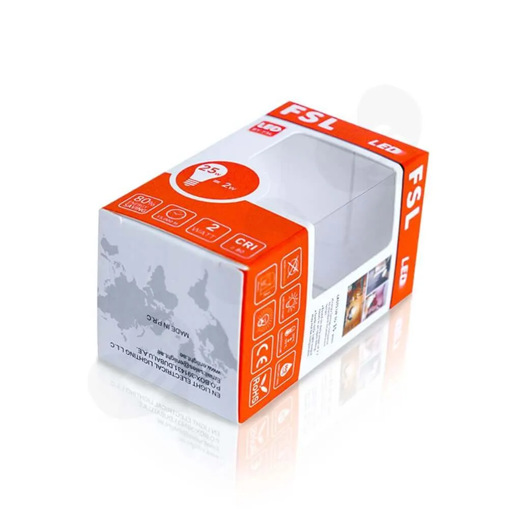 FSL LED Light Packaging Box With Window Side View Five