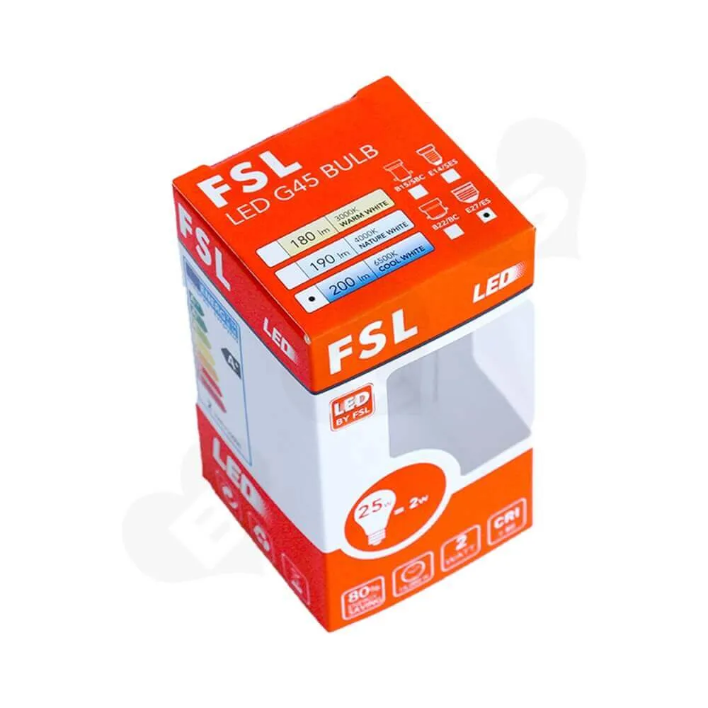 FSL LED Light Packaging Box With Window Side View Four