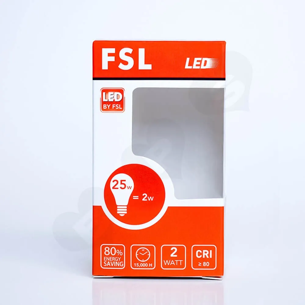 FSL LED Light Packaging Box With Window Side View Three