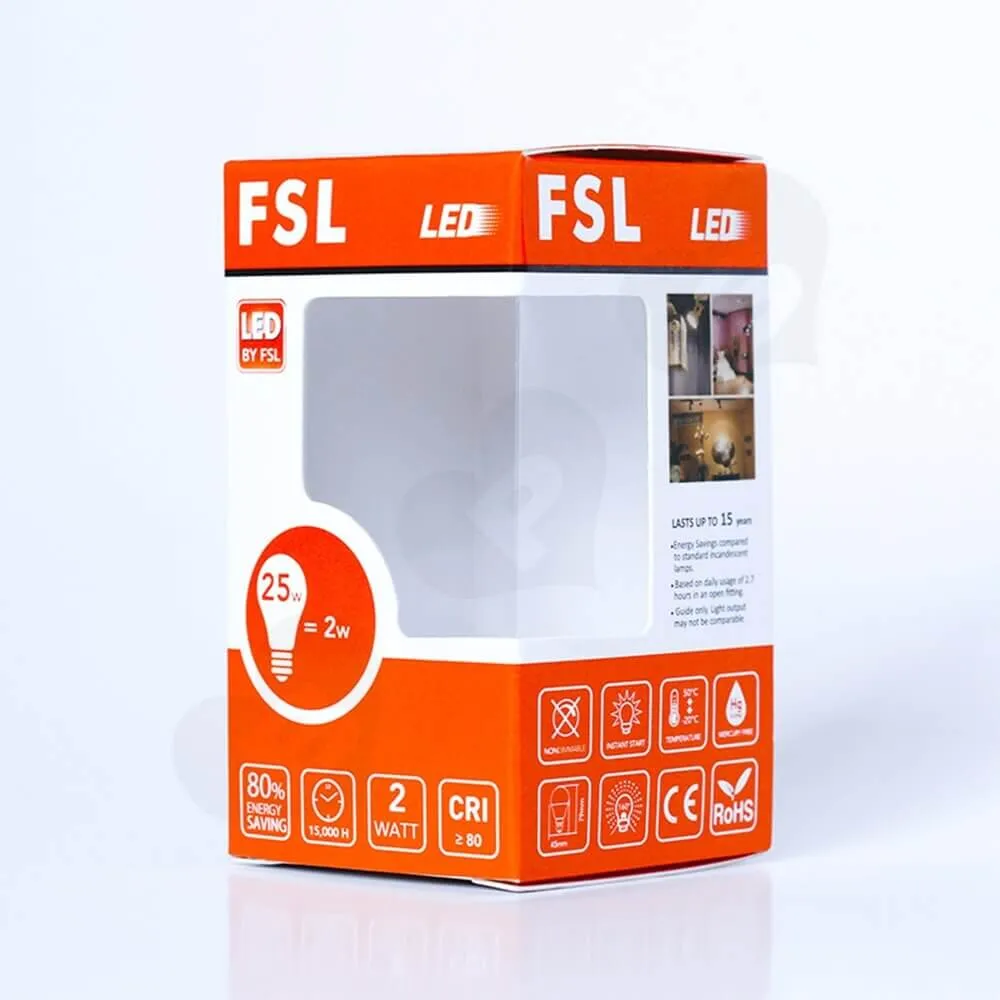 FSL LED Light Packaging Box With Window Side View Two