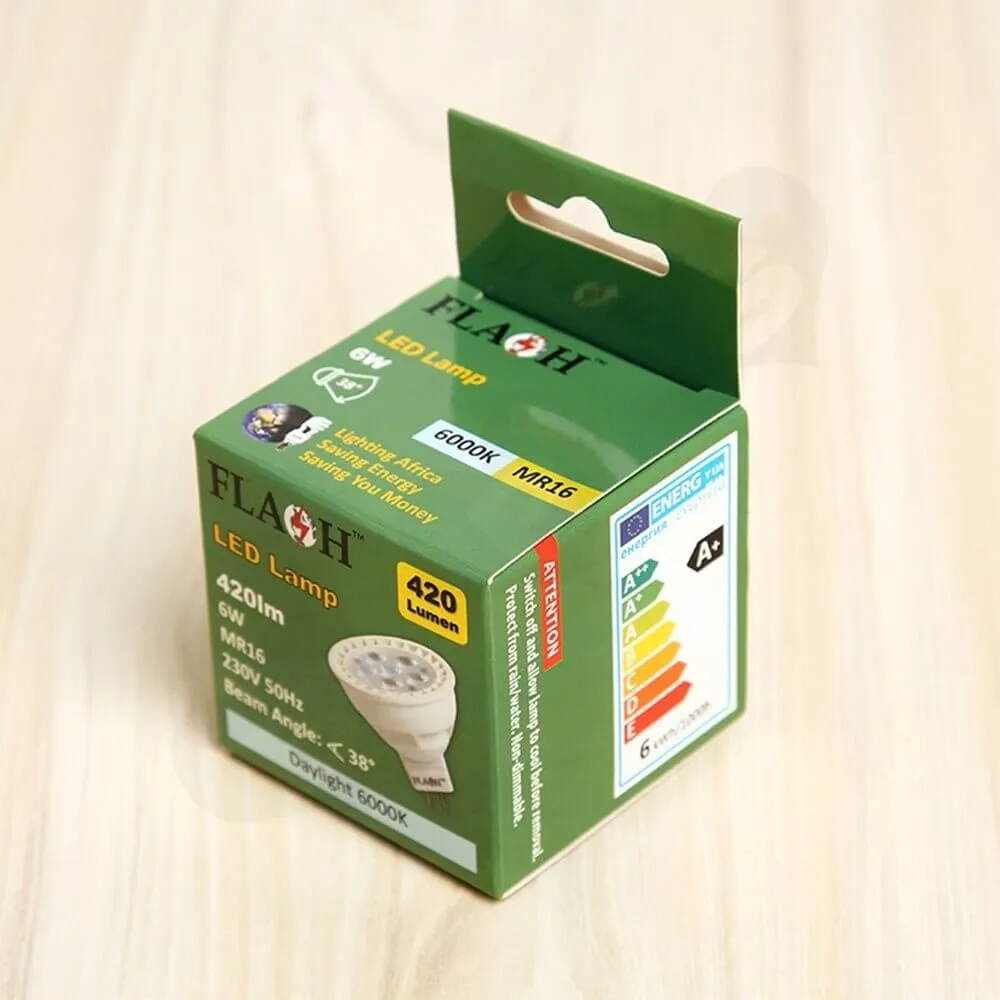 Folding Carton With Hanger For LED Lamp Side View Two
