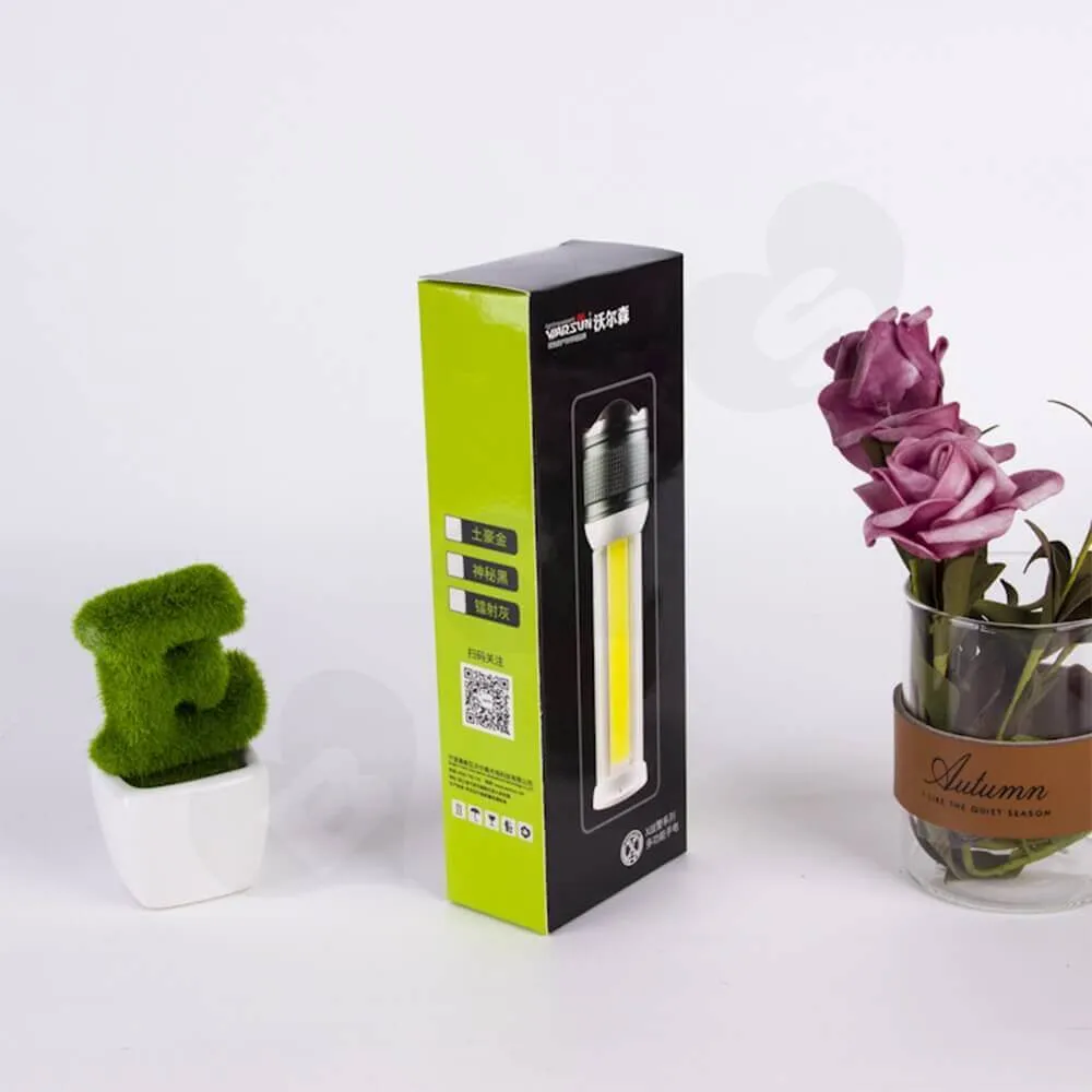 Glossy Coating Corrugated Box For Multi Function Flashlight Side View Five