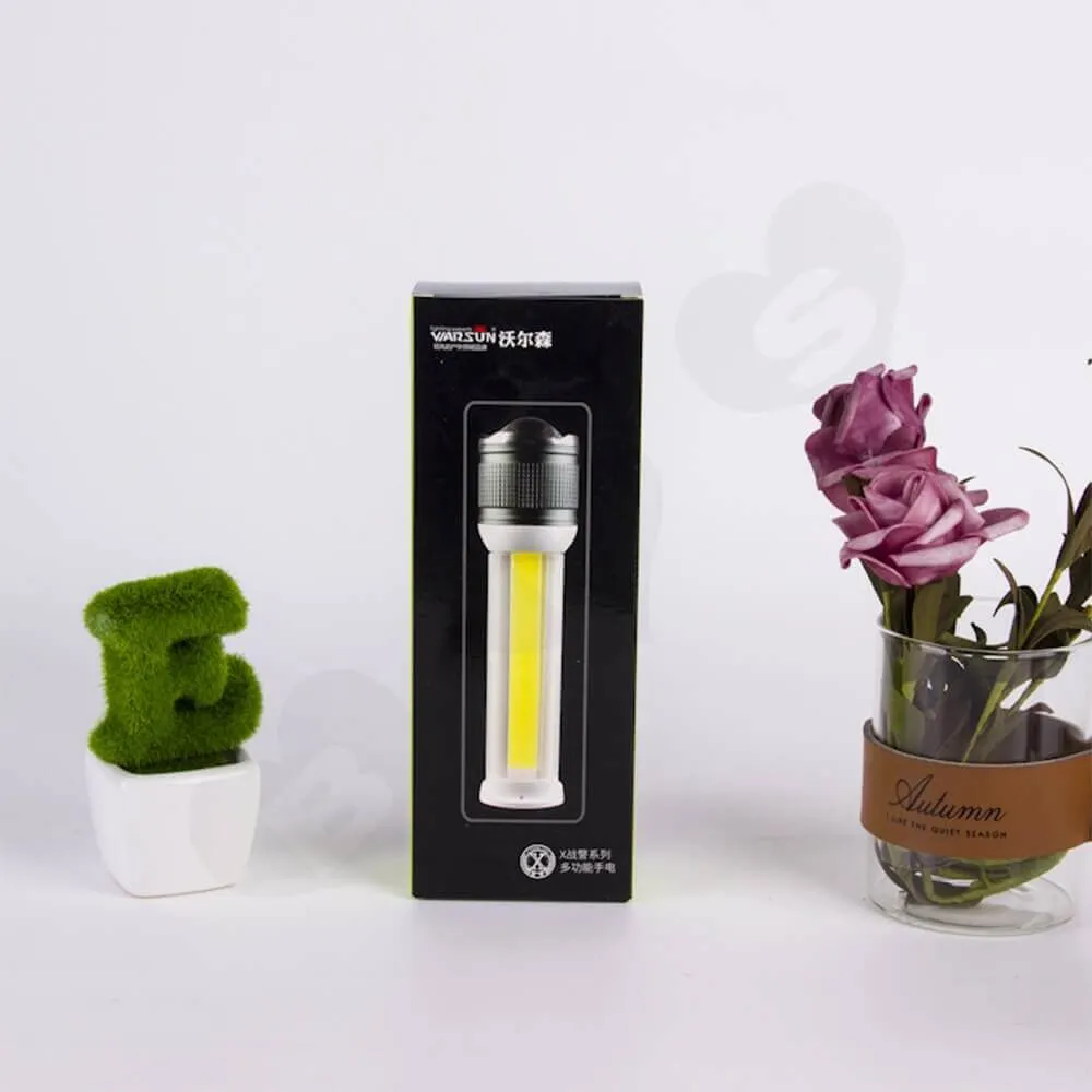 Glossy Coating Corrugated Box For Multi Function Flashlight Side View Four