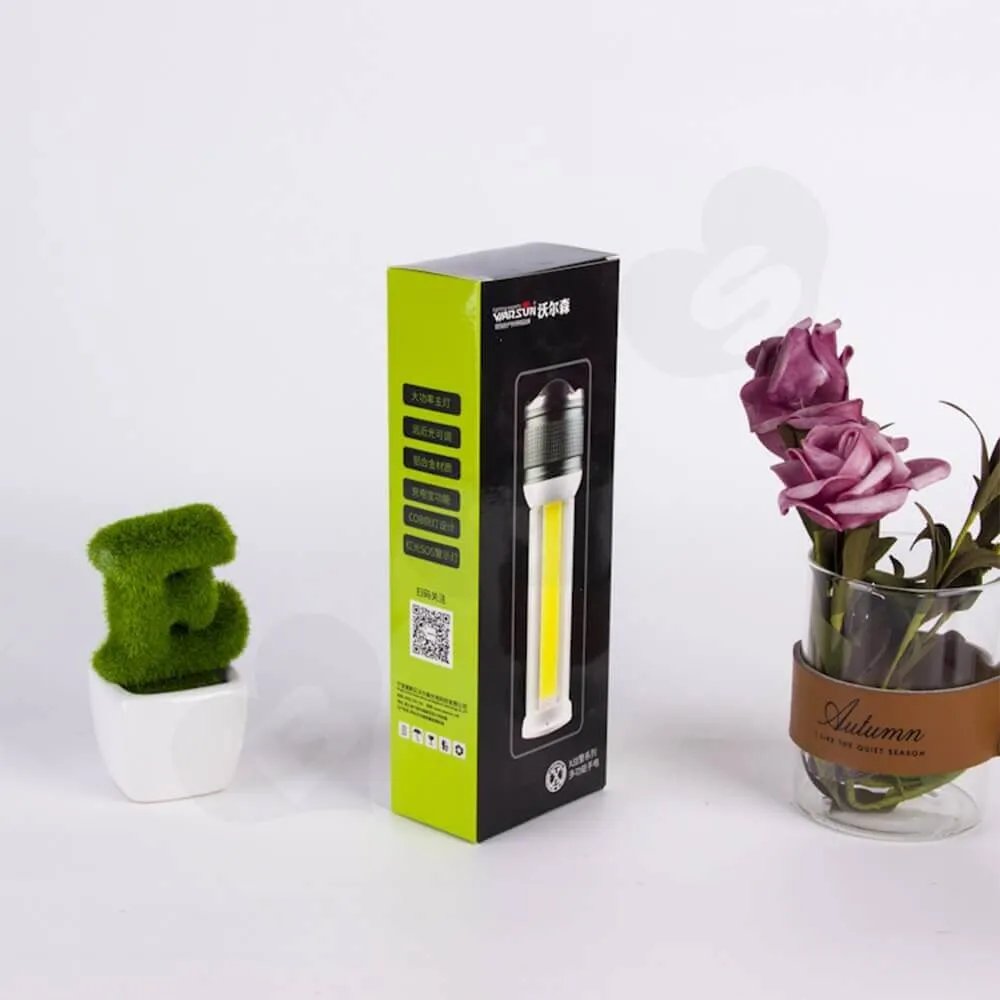 Glossy Coating Corrugated Box For Multi Function Flashlight Side View One