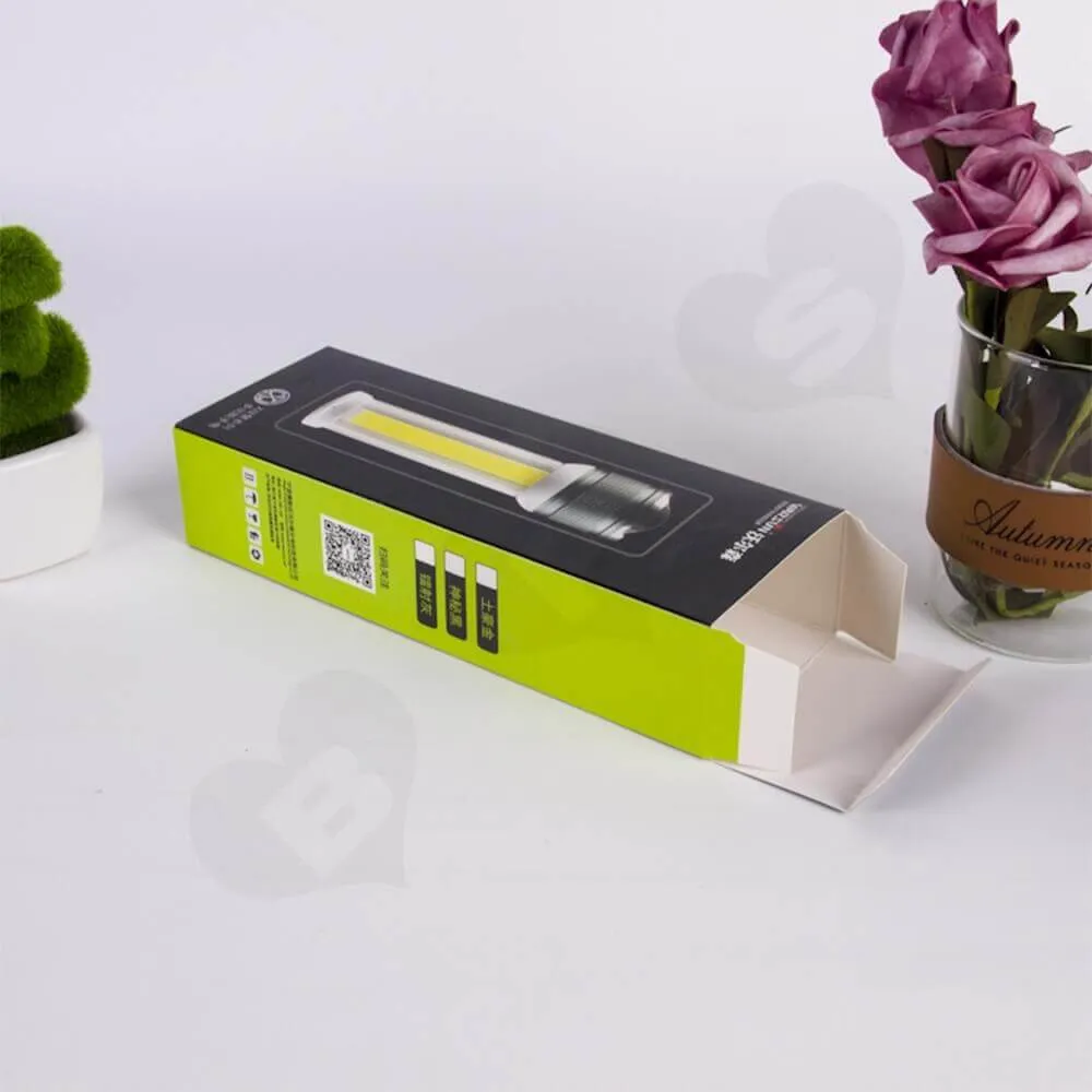 Glossy Coating Corrugated Box For Multi Function Flashlight Side View Three