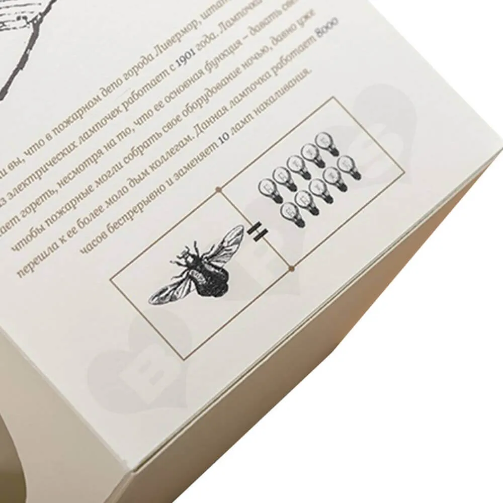 Small Printed Folding Carton For LED Light Bulb Side View Three