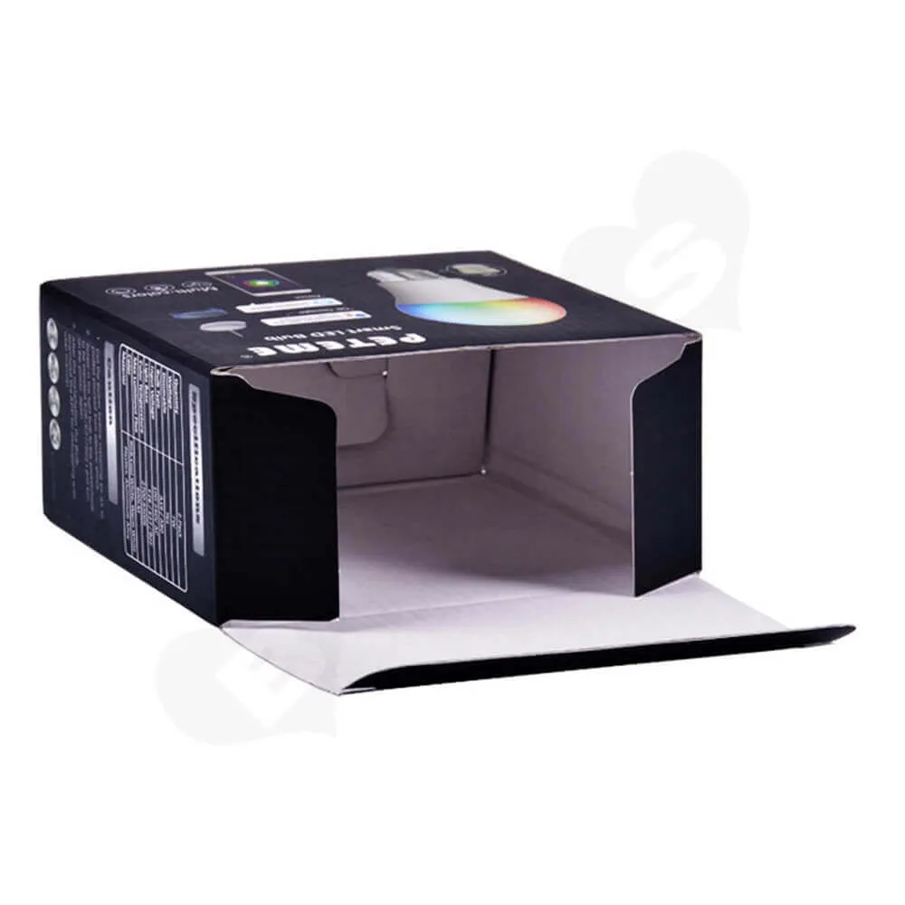 Snap Lock Bottom Box For Smart LED Bulb Side View Two