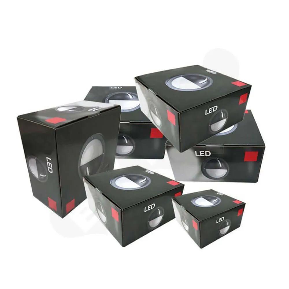 Tuck Top Carton Box For LED Lamp Side View One