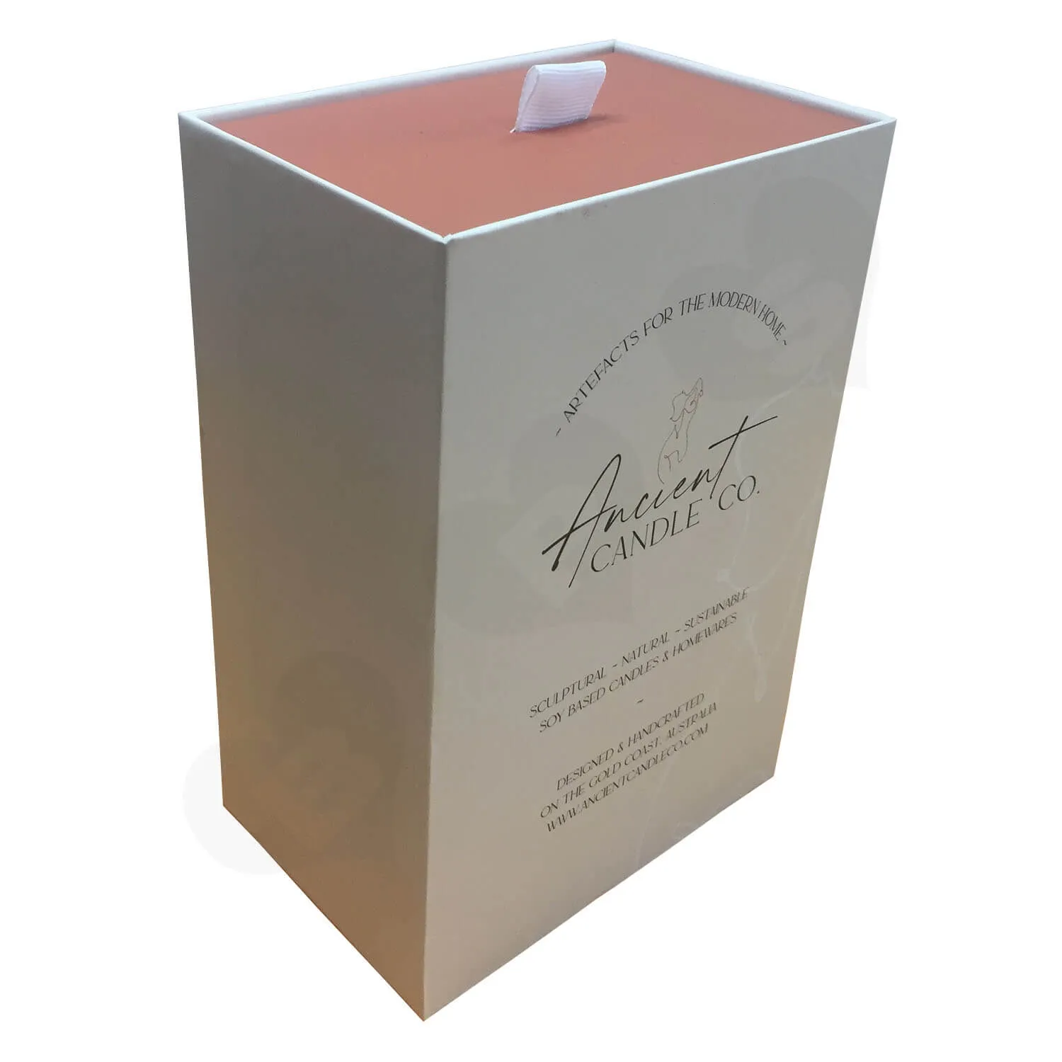 Custom Rigid Slide Drawer Box For Sculptural Candles Side View 4