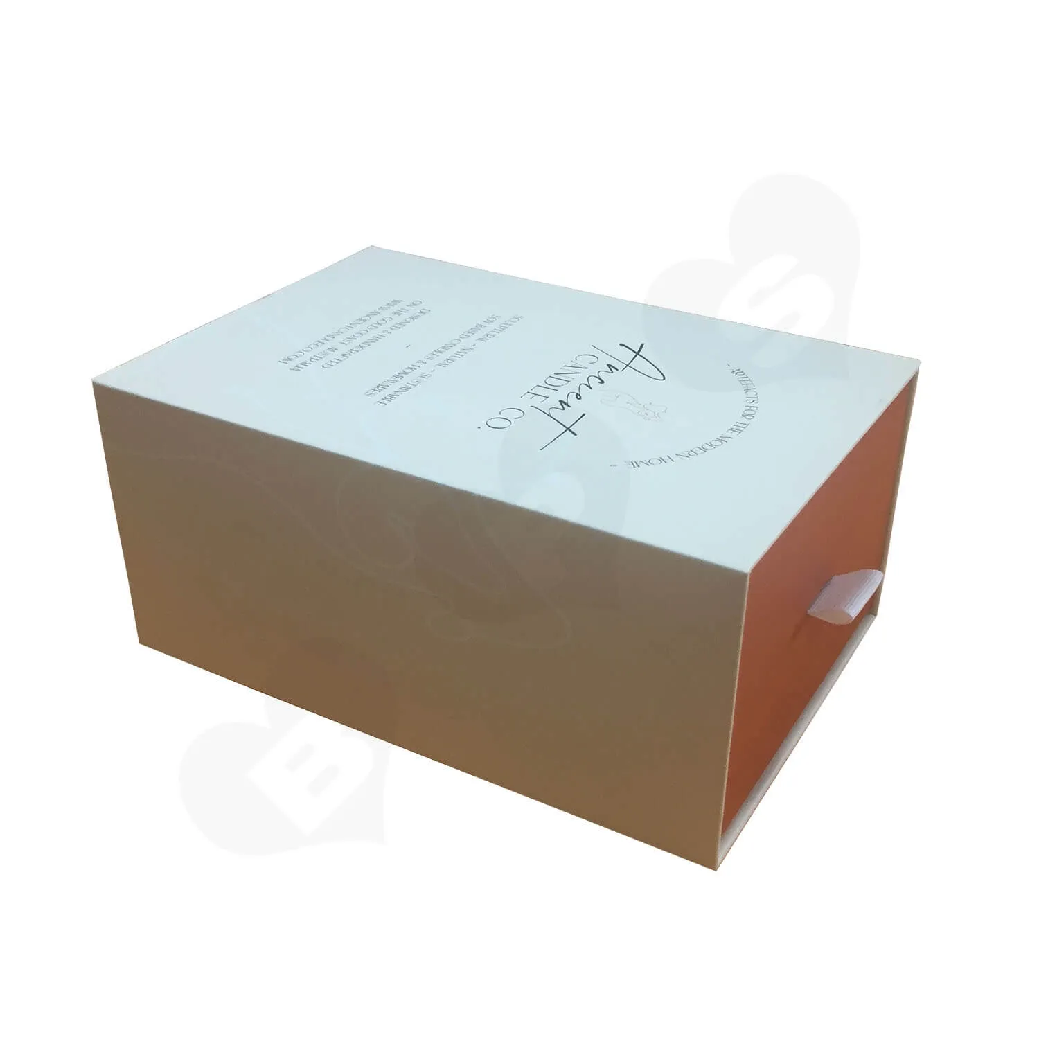 Custom Rigid Slide Drawer Box For Sculptural Candles Side View 6