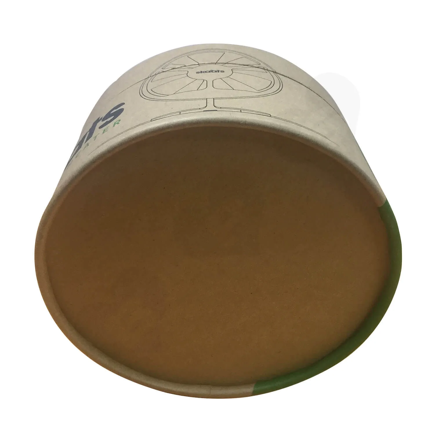 ECO Fan Custom Kraft Tube With Die Cut Foam Insert Side View 3