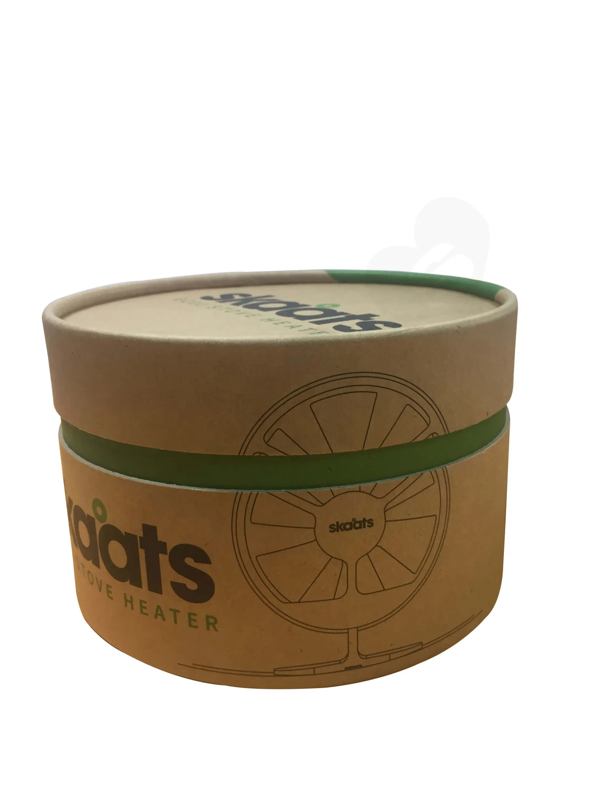 ECO Fan Custom Kraft Tube With Die Cut Foam Insert Side View 4