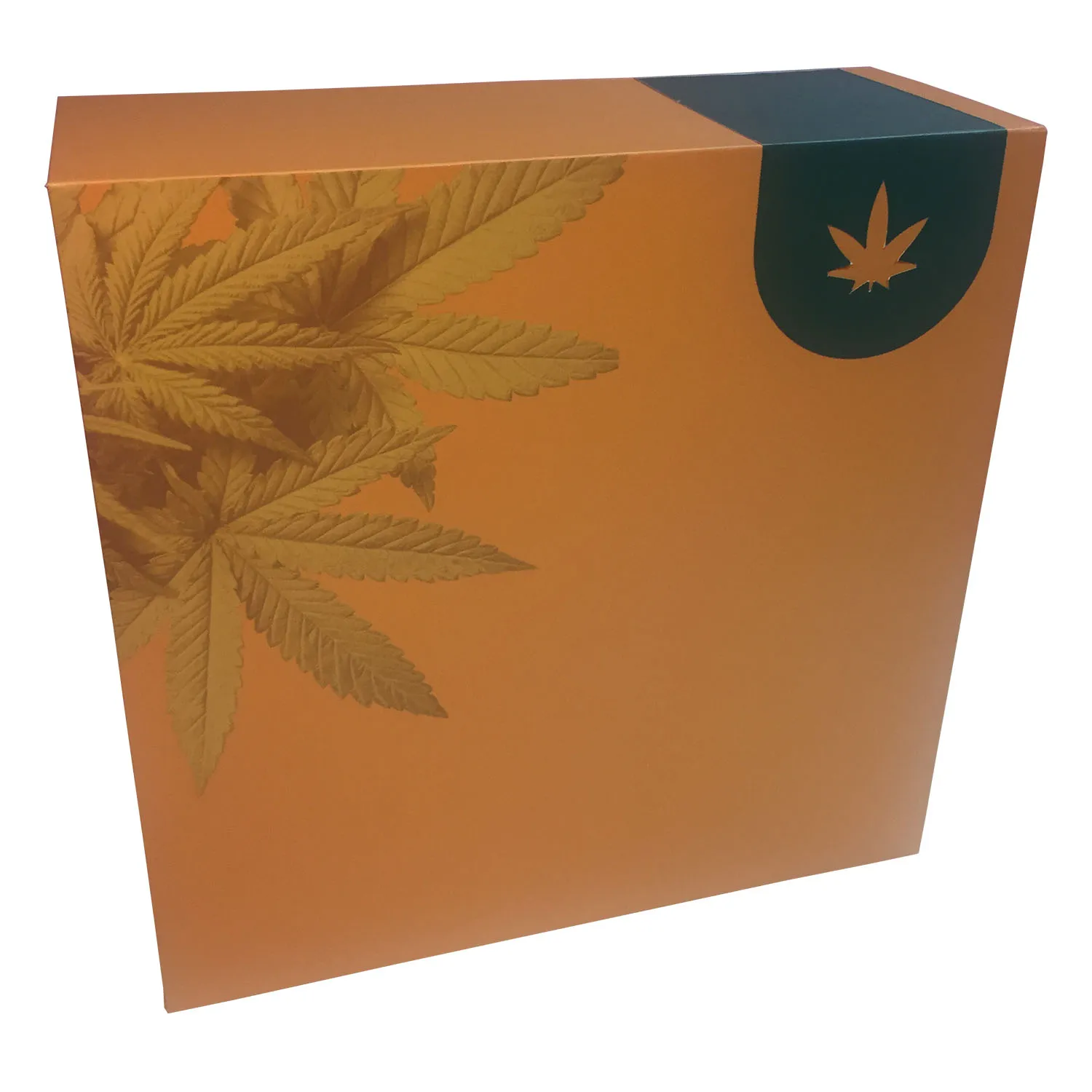 Custom Hinged Magnetic Closure Lid Box For Cannabis Side View 4