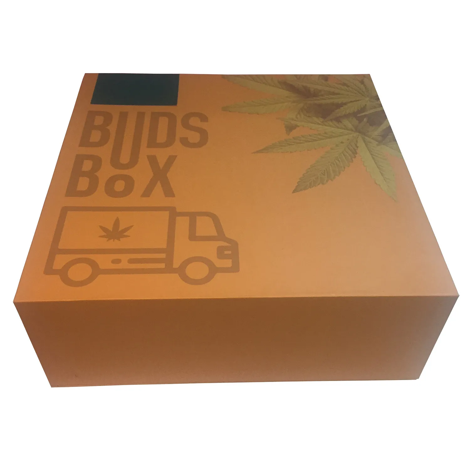 Custom Hinged Magnetic Closure Lid Box For Cannabis Side View 5