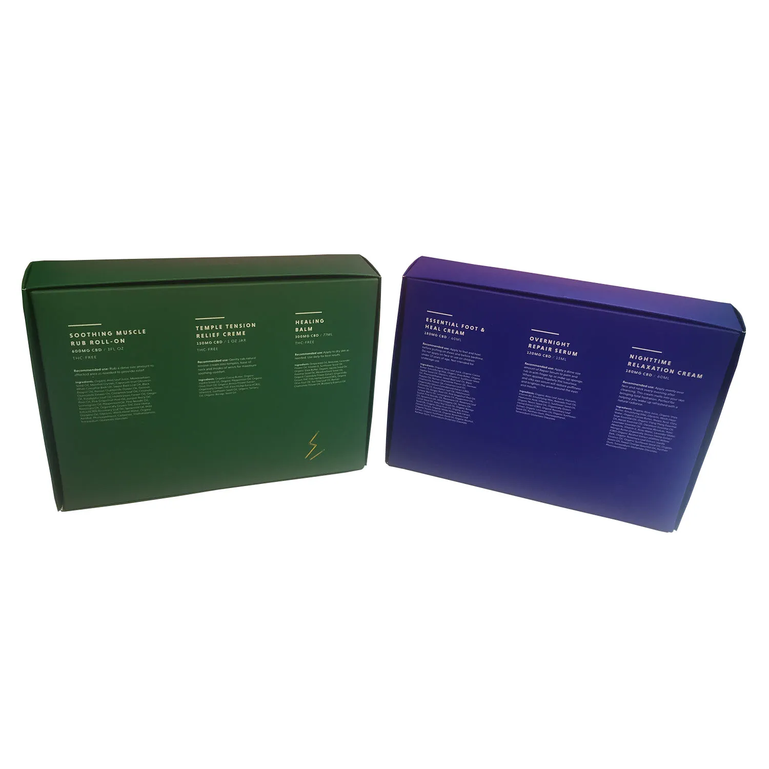 Custom Lift Off Lid Cardboard Box With Insert For CBD Gift Set Side View 2